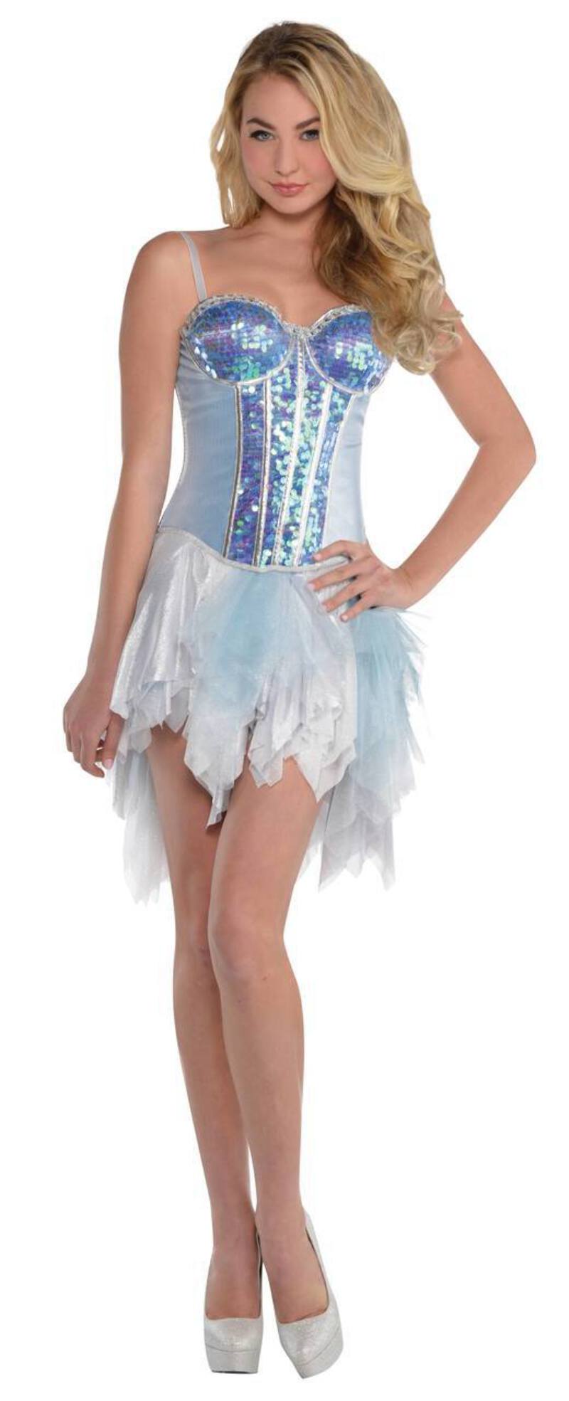 Amscan Glistening Deluxe Ice Fairytale Themed Corset Size S/M RRP 10.99 CLEARANCE XL 1.99